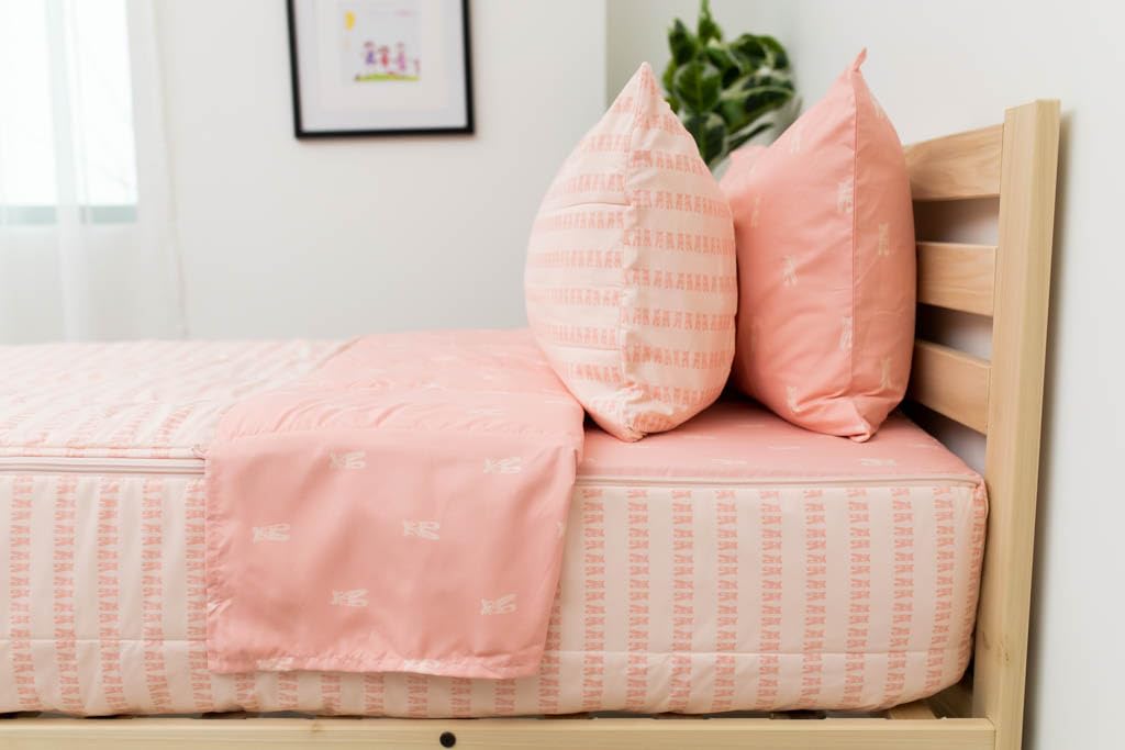 Beddy's Pink Ballerina Girls Durable Zipper Bedding, Bed in a Bag, Pink Ballet Sheets and Comforter, Easy to Make and Wash, Incl