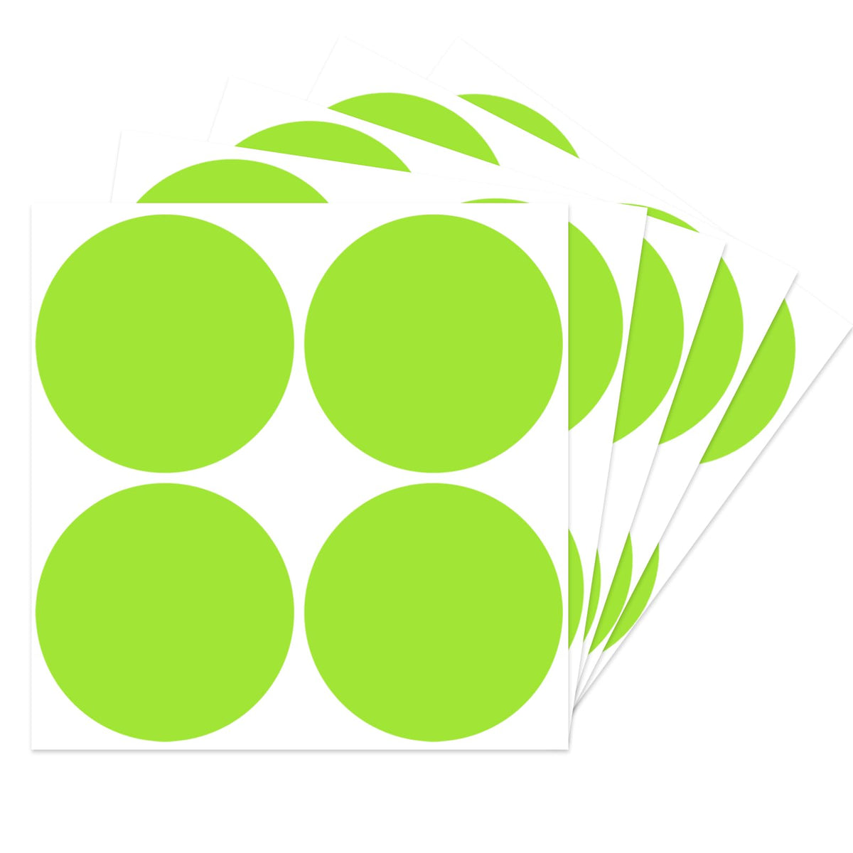 Starliboo Dot Stickers Green, 3 Inch Removable Circle Stickers, Round Price Stickers, Writable Stickers For Office, Garage Sale,