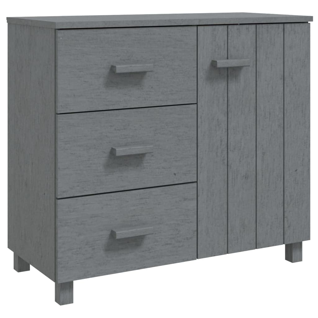 vidaXL Sideboard Dark Gray 35.4&quot;x15.7&quot;x31.5&quot; Solid Pinewood