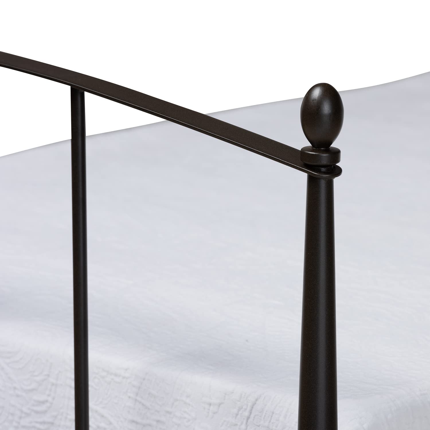 Baxton Studio Lana Black Finished Metal Twin Size Platform Bed