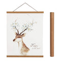 Magnetic Poster Hanger Frame, 32x24 32x40 32x48 Light Wood Wooden Magnet Canvas Artwork Print Dowel Poster Hangers Frames Hangin