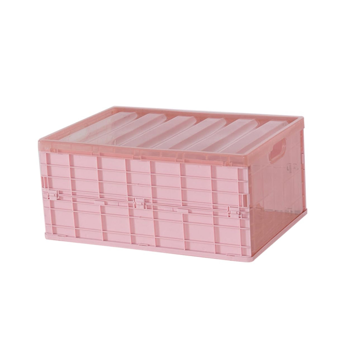 OSOLADY Multifunctional Portable Foldable Plastic Storage Box Large for Home Wardrobe and Car Organization Pink for Neat and Tid