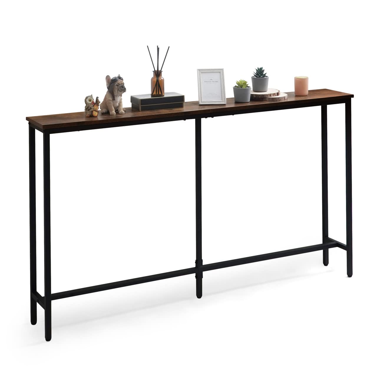 CAPHAUS 47    Narrow Long Console Table for Entryway, Classic Design Sofa Table Narrow Long for Living Room, Skinny Sofa Table, 