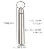 Fayala 4 Packs 2 Size Aluminum Waterproof Pocket Toothpick - Keychain Metal Container With Hook