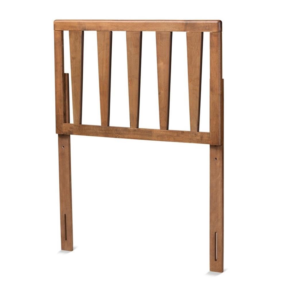 Baxton Studio Duncan Modern and Contemporary Ash Walnut Finished Wood Twin Size Headboard