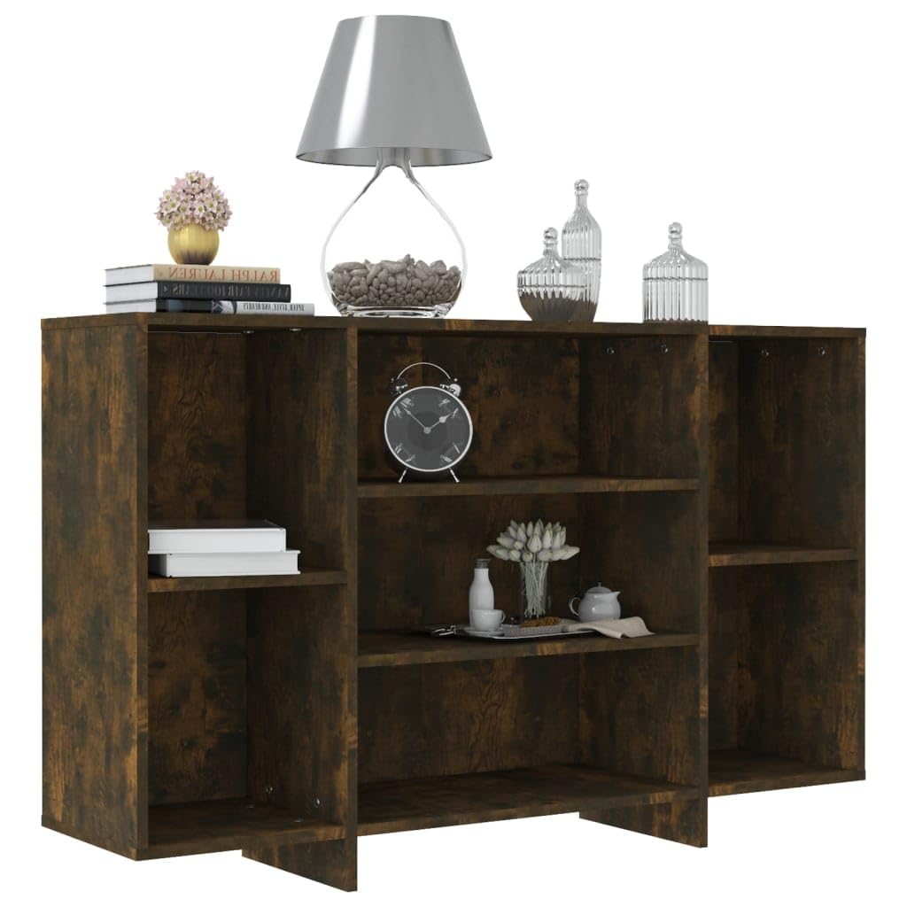 vidaXL Sideboard Smoked Oak 47.2&quot;x11.8&quot;x29.5&quot; Chipboard