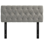 vidaXL Headboard Light Gray 39.4"x2.8"x30.7"/34.6" Velvet