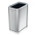 Clorox Slim Open Trash Can - 2.6 Gallon (10 Liter) Small Metal Waste Basket with Removable Bucket for Narrow Spaces - Stainless 