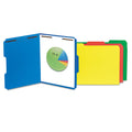 Universal 13521 Deluxe Reinforced Top Tab Folders, 2 Fasteners, 1/3 Tab, Letter, Blue, 50/Box