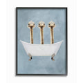 Stupell Industries Three Ostriches In A Bathtub Framed Giclee Texturized Art, 11 x 1.5 x 14, Multi-Color