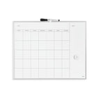 U Brands Magnetic Dry Erase Calendar Board, 20'X16', Silver Aluminum Frame, Includes Magnet And Marker