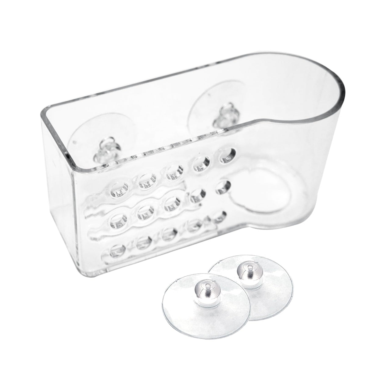 Sponge Holder for Kitchen Sink Suction Cup, Brush Sponge Caddy Organizer