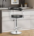 Da Urban Classic Height Adjustable And Revolving Bar Stool/Kitchen Chair (Black) (1 Pc) Leatherette, 48 D X 52 W X 81 H Cm