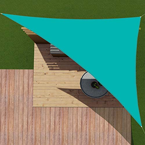 Patio Paradise 19' X 23' X 29.8' Ft 260 Gsm Waterproof Sun Shade Sail-Turquoise Green Triangle Uv Block Durable Awning Canopy Ou