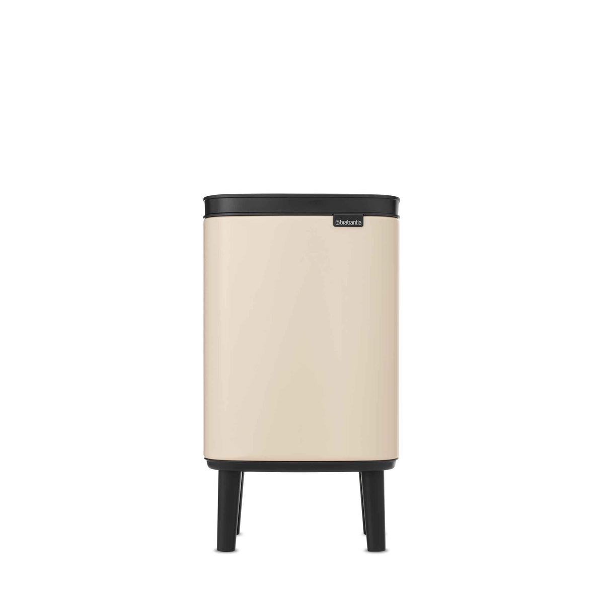 Brabantia Bo Waste Bin Hi 1.9 Gallon.7L (Soft Beige), Compact Trash Can for Kitchen, SoftClose Garbage Can with Removable Inner