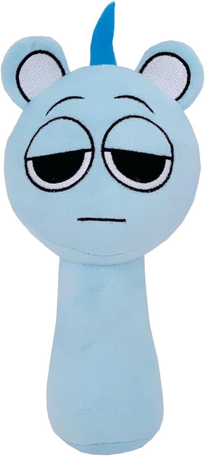 Sprunki Plush,10In Sprunki Game Plush, Realistic Cute Soft Stuffed Animal Doll Pillos Game Fans Boy Girl Kids(Sky Blue)