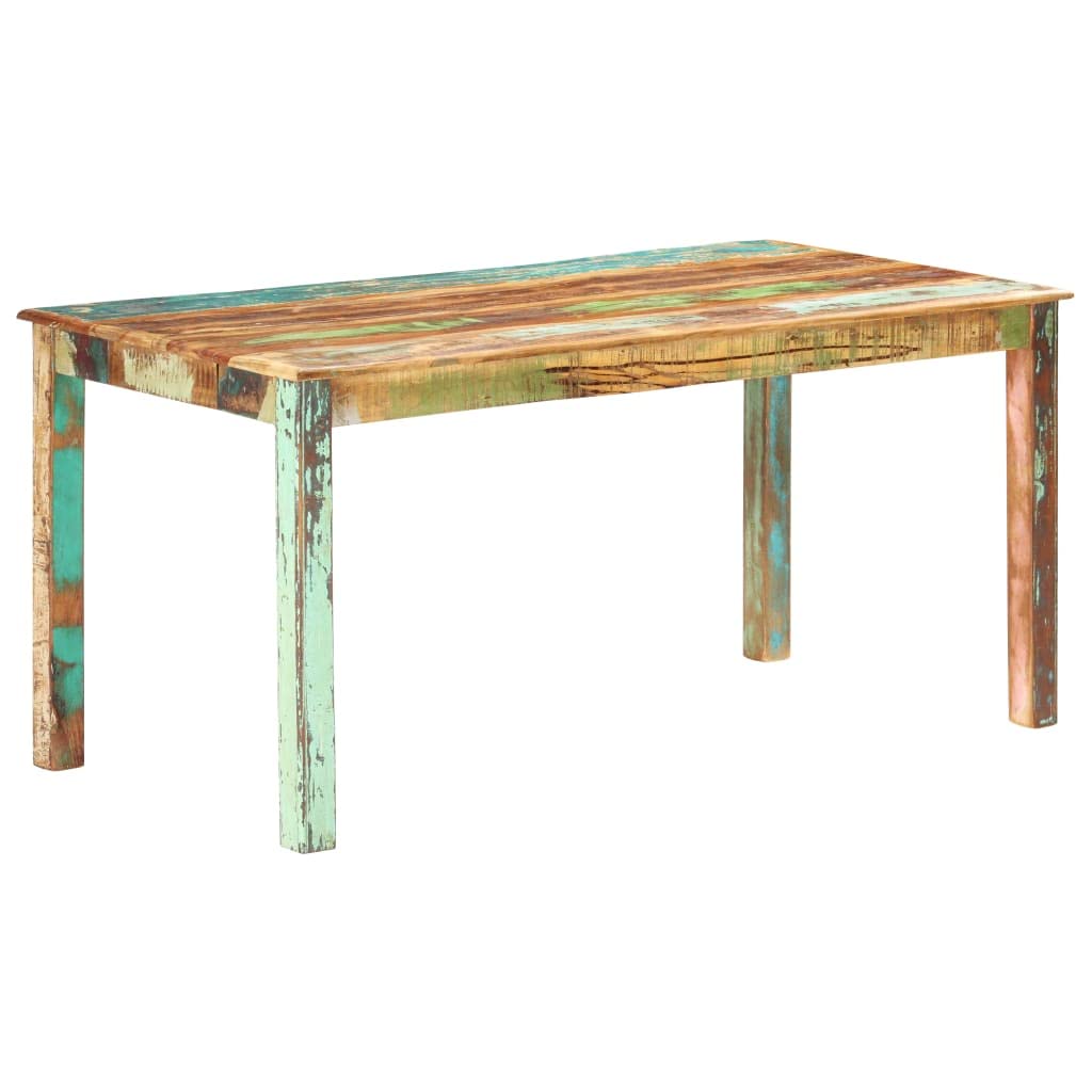 vidaXL Dining Table Solid Reclaimed Wood 63&quot;x31.5&quot;x29.9&quot;