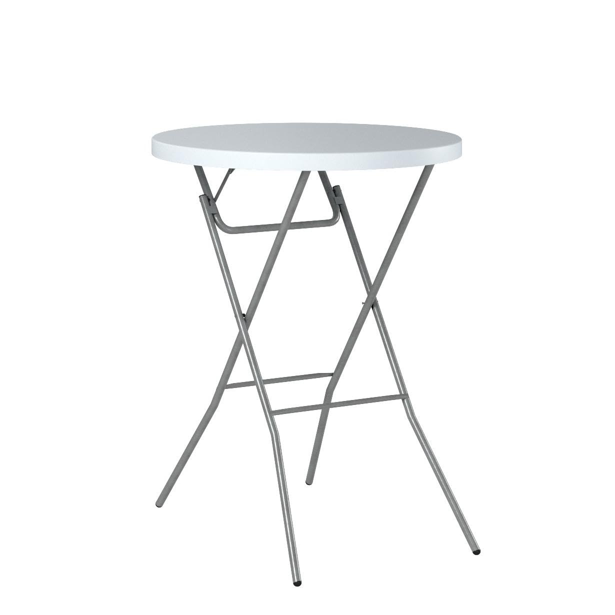 Best Choice Products 32In Bar Height Folding Table, Round Indoor Outdoor Accessory For Patio, Backyard, Dining Room, Events W/Thick Table Top, Metal Frame, Locking Legs, 330Lb Weight Capacity - White