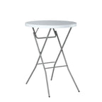 Best Choice Products 32In Bar Height Folding Table, Round Indoor Outdoor Accessory For Patio, Backyard, Dining Room, Events W/Thick Table Top, Metal Frame, Locking Legs, 330Lb Weight Capacity - White
