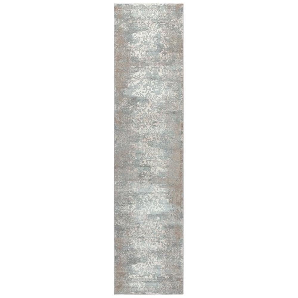 Rizzy Home Alora Decor Glamour 2'7" X 9'6" Vine/Scroll Gray/Cream/Gray/Rust Area Rug