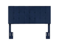 Steve Silver Furniture Regina Queen Blue Velvet Headboard, Modern, Contemporary Or Mid-Century, Bedroom, Soft Velvet Look, 64.2 'L X 50.7' H X 3.15' W, Navy Blue