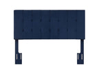 Steve Silver Furniture Regina Queen Blue Velvet Headboard, Modern, Contemporary Or Mid-Century, Bedroom, Soft Velvet Look, 64.2 'L X 50.7' H X 3.15' W, Navy Blue