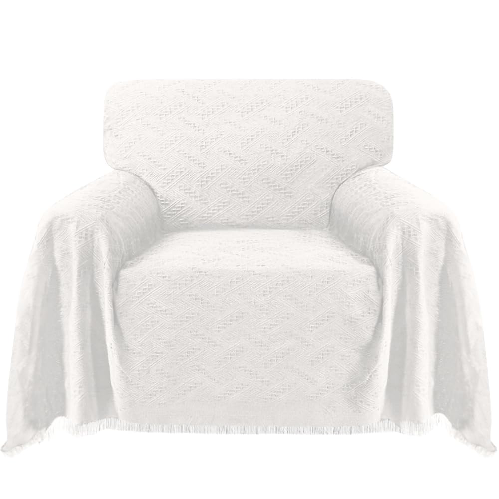 Turquoize Cotton Sofa Cover Couch Cover White Couch Protector Sofa Throw Cover For Couches Washable Sectional Sofa Couch Covers