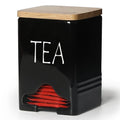 QUXIJA Ceramic Farmhouse Tea Bag Storage Organizer Caddy Holder with Lid (White)