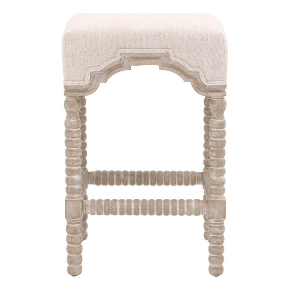 Star International Furniture Essentials Rue 27&quot; Fabric Counter Stool in Beige