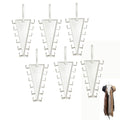 VShaped DoubleSided Closet Hanger, 12 Hooks Rotating Organizer for Hats Scarves Belts (White/6pcs)