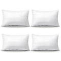 Otostar Pack Of 4 Throw Pillow Inserts, 12 X 20 Rectangle Cushion Inner Soft Fluffy Plump Stuffer Cushion Pads White Decorative