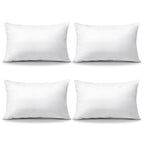 Otostar Pack Of 4 Throw Pillow Inserts, 12 X 20 Rectangle Cushion Inner Soft Fluffy Plump Stuffer Cushion Pads White Decorative