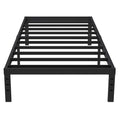 Eavesince Twin Bed Frames No Box Needed 18 Inch Tall Max 1000 Pound Heavy Duty Metal Twin Size Platform Easy Assembly Noise Free