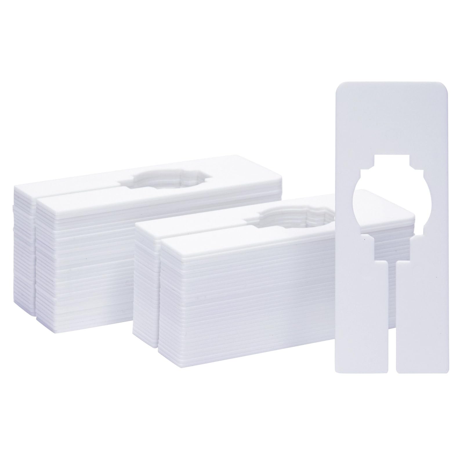 Juvale 60 Pack Plastic Closet Dividers for Hanging Clothes, Blank White Tags for Department Stores, Clothing Rack Size Separator