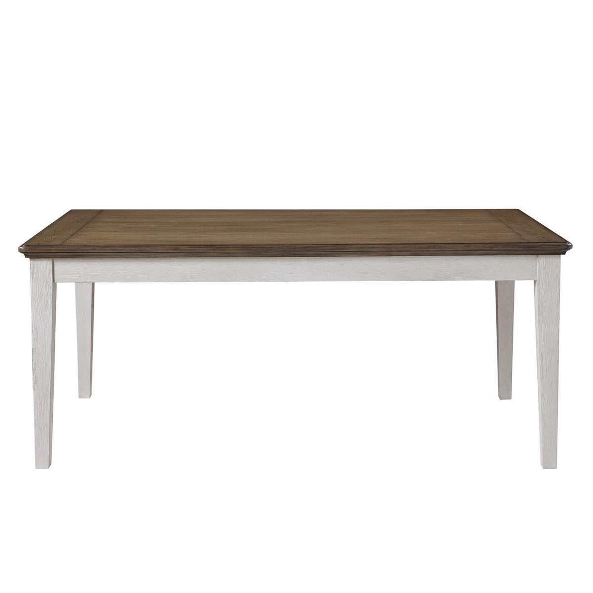 Steve Silver Co Pendleton 72-inch Farmhouse Style, Plank-Effect Top, Tapered Legs-Cozy and Charming Dining Experience Table, 72 x 42 x 30, Ivory and Honey Oak