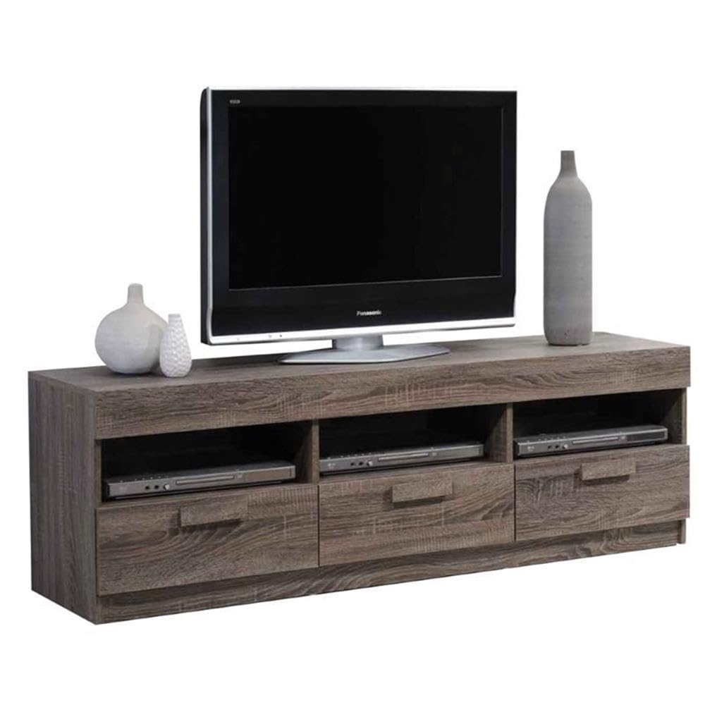 Acme Furniture Alvin Engineered Wood TV Stand for TVs Upto 60 in Rustic Oak