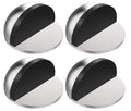 Ltiyitl Stainless Steel Half Dome Floor Door Stop Self-Adhesive With Rubber Free Punching-Ground Door Stops For Bedroom Living B