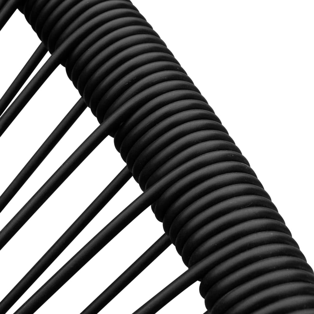 vidaXL Rocking Chair All Weather Resistant Patio Rocker Chair Black Poly Rattan