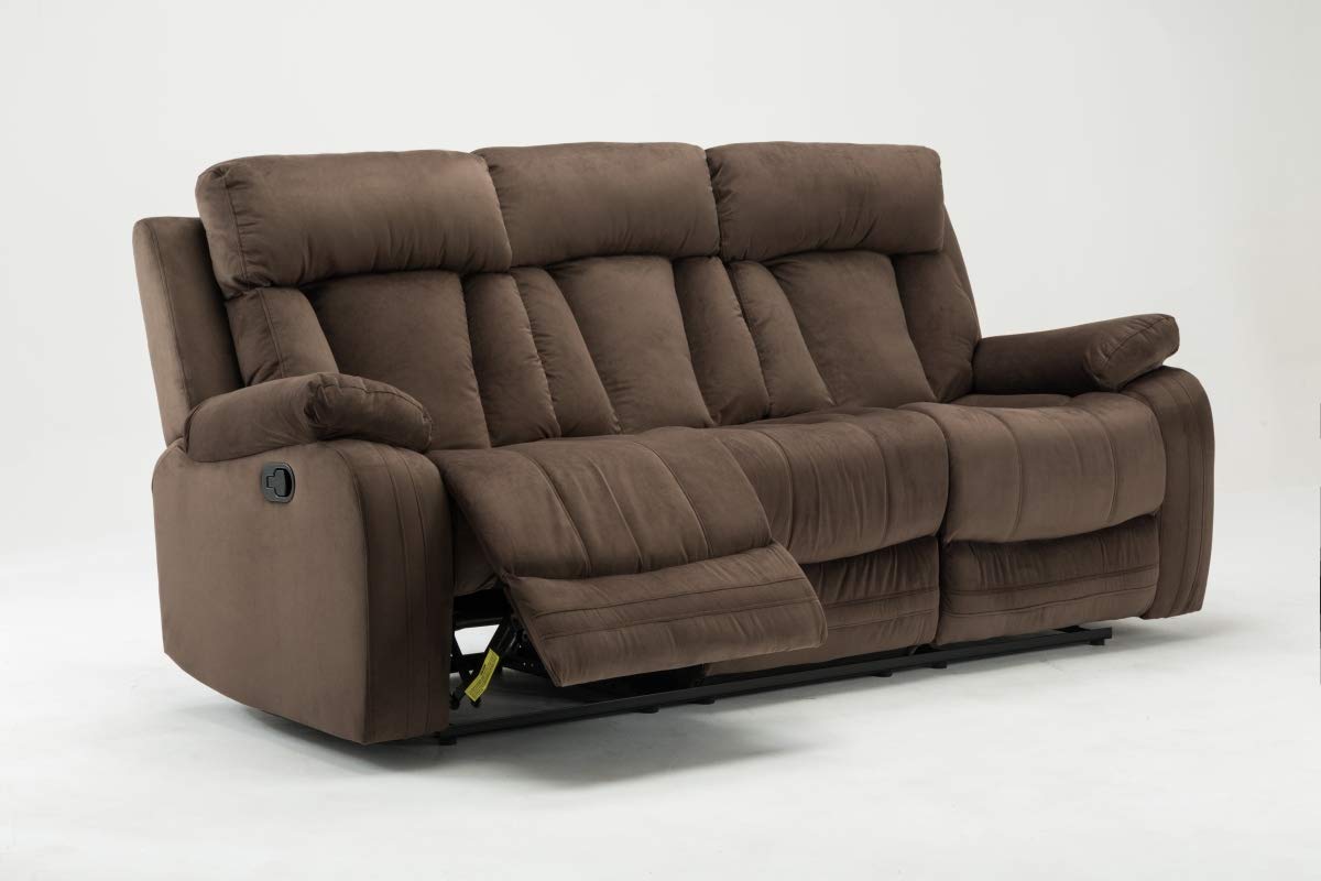 HomeRoots 40&quot; Modern Brown Fabric Sofa