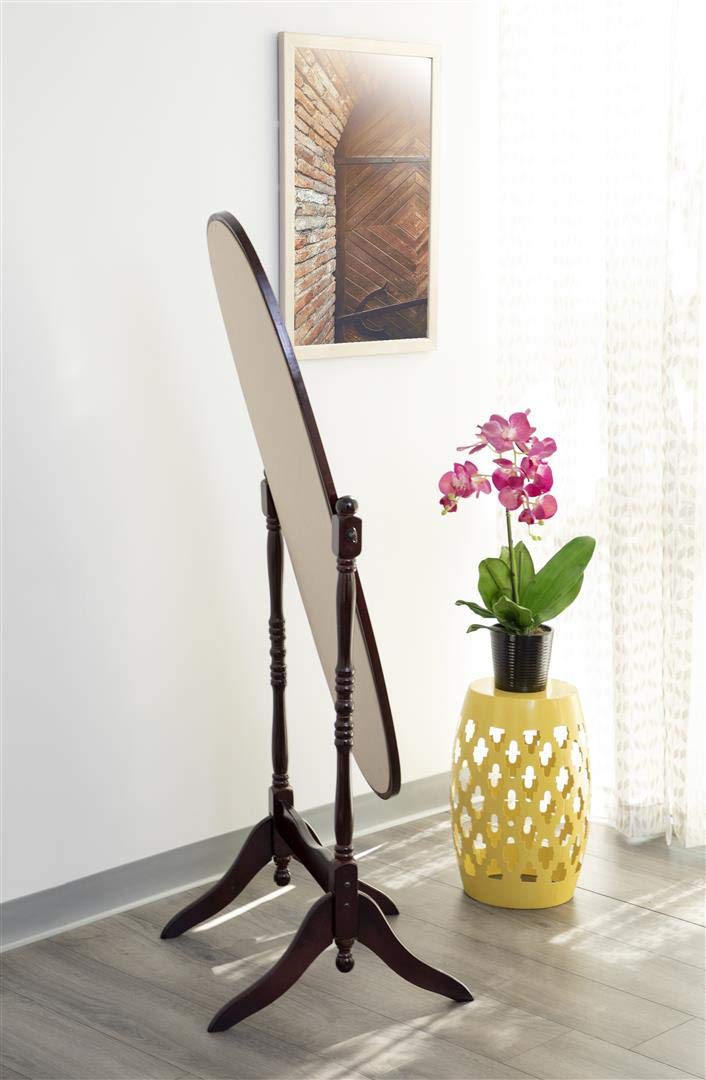 Coaster Home Furnishings Foyet Wood Adjustable Full Length Cheval Mirror Merlot