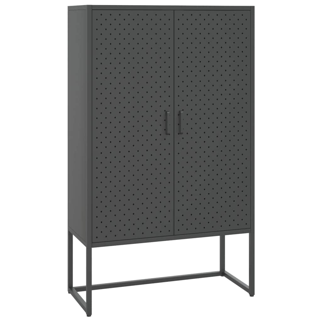 vidaXL Anthracite Highboard - Steel Construction, Adjustable Levellers, Ample Storage, Suitable for Home Decor