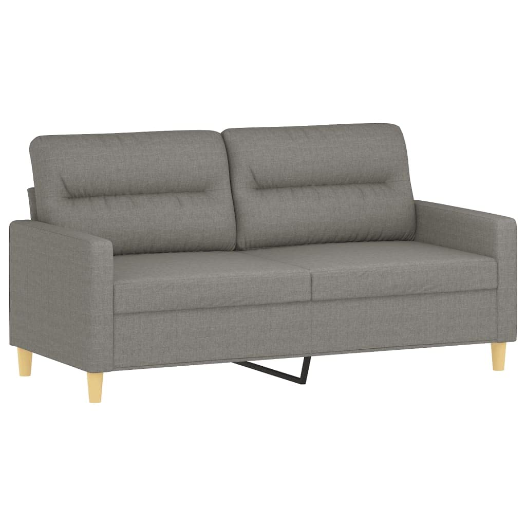 Vidaxl Modern 2-Seater Fabric Sofa - Comfortable Living Room Furniture With Durable Metal Frame And Soft Padded Seats In Dark Gray