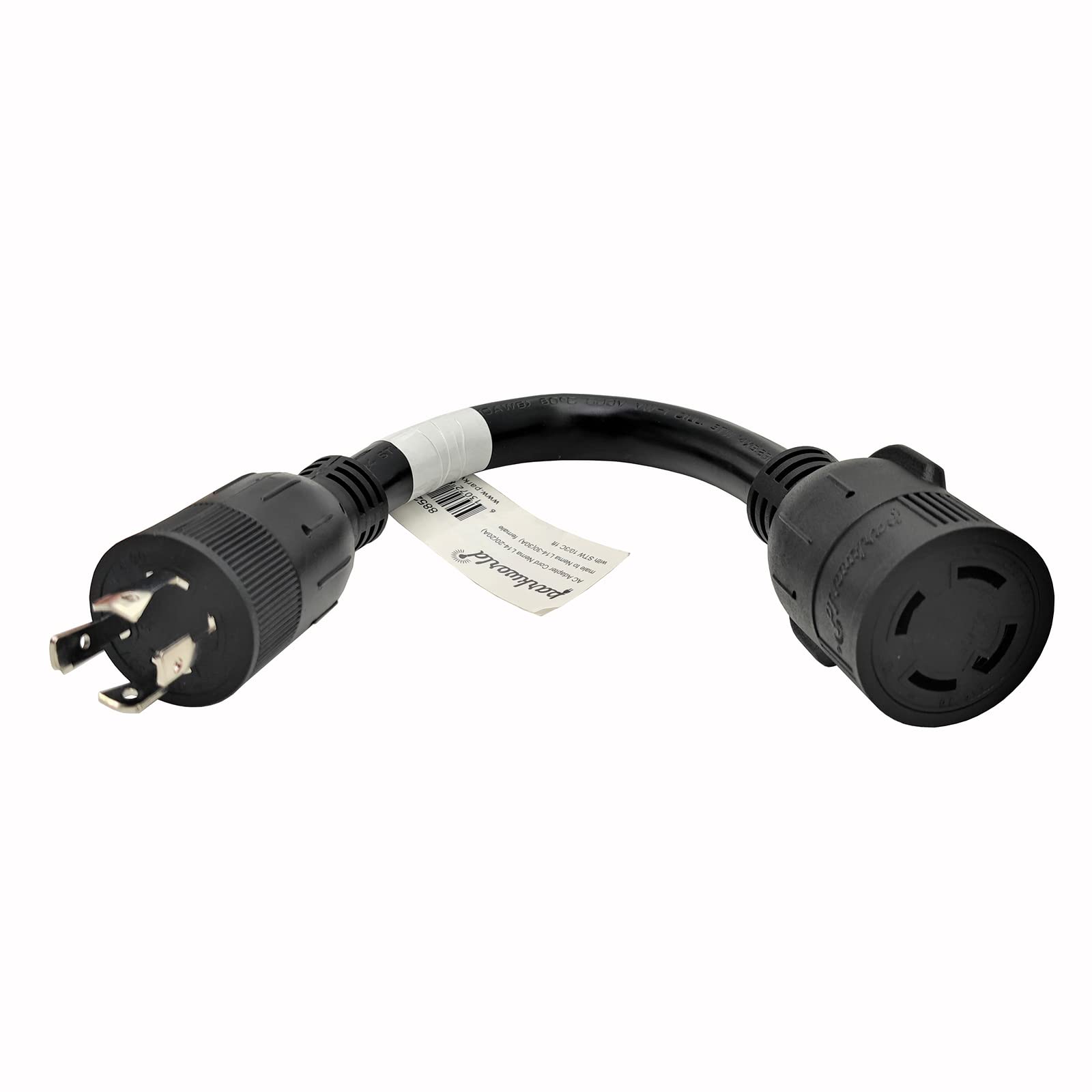 Parkworld 885262 Generator Adapter Cord 4-Prong Locking 20 Amp L14-20 Plug To 30 Amp Locking L14-30 Receptacle, 1Ft
