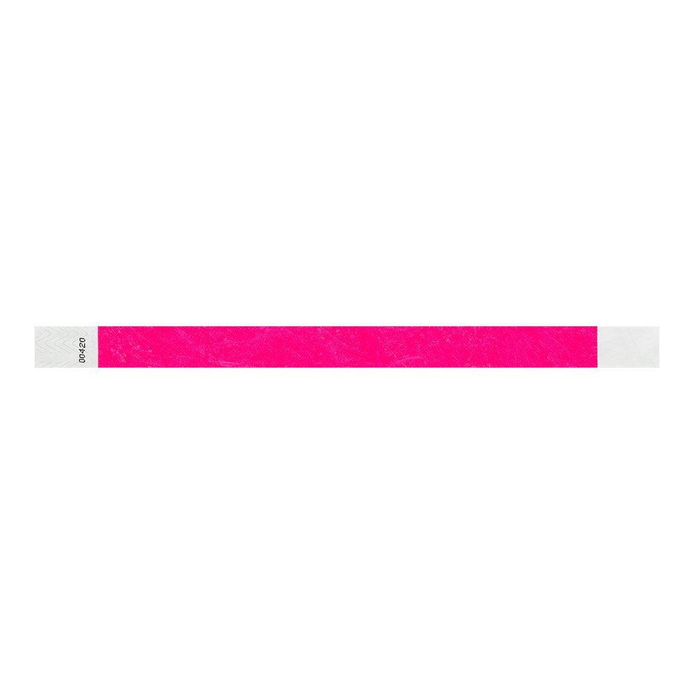 Wristco Neon Pink Tyvek Wristbands For Events - 2,000 Count - Tamper-Proof Design & Fluorescent Color Prevent Reuse - Premium-Gr