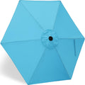 Abccanopy 7.5Ft Outdoor Umbrella Replacement Top Suit 6 Ribs (Blue)