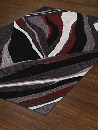 Dalyn Rugs Studio Area Rug, 5' X 7'9&quot;, Black, Charcoal, Grey, Off White, Red
