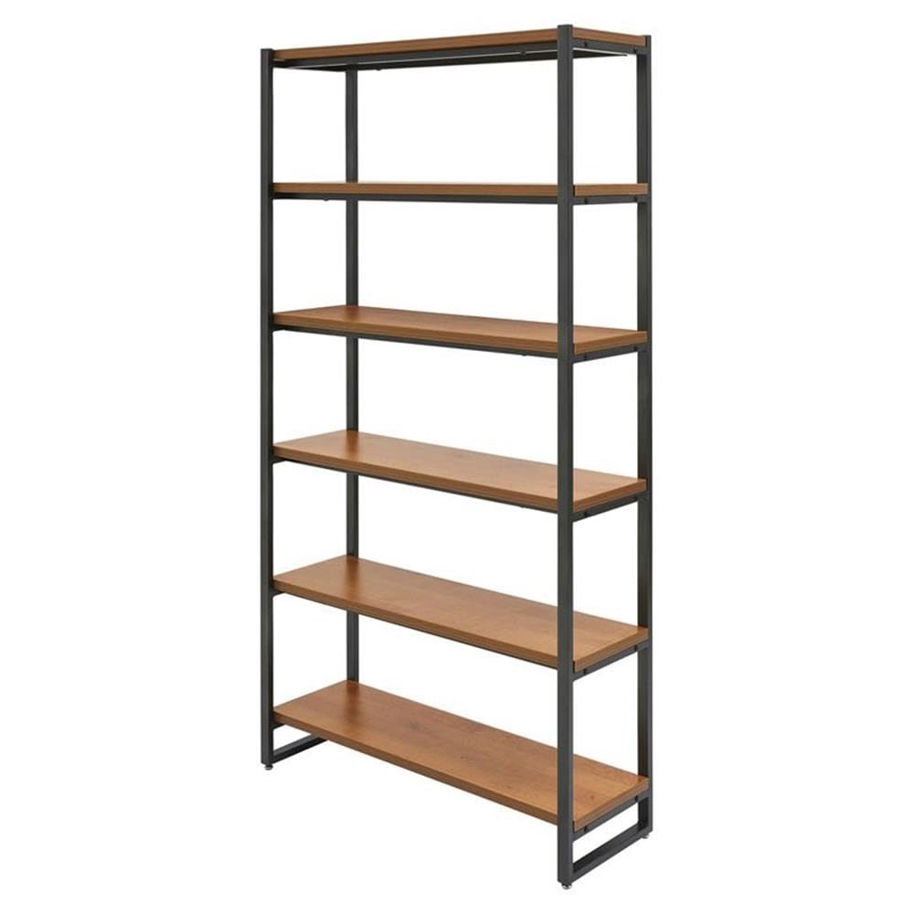 Npd Furniture And More New Pacific Direct Anderson 6 Tier Bookcase, Gliese Brown