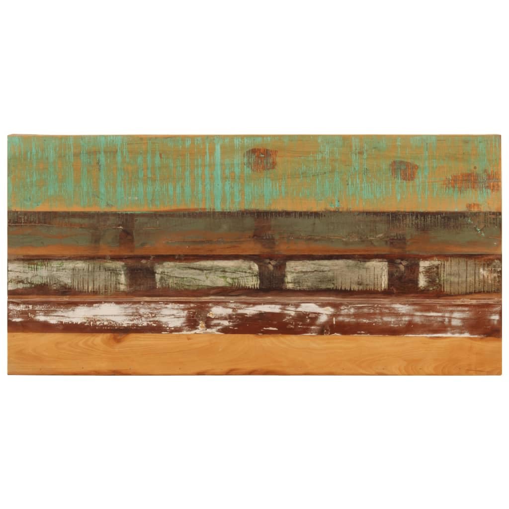 vidaXL Wood Reclaimed Solid Bar Table - 44.1&quot;x21.7&quot;x42.5&quot; Rustic Farmhouse Style, Multi-Color Finish Iron Frame, Environmentally Friendly, Handmade Unique Dining Room Furniture