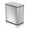 Glad Roomate Under Counter Trash Can - Space Saving Stainless Steel Waste Bin with Dual Lid and Clorox Protection - Small Trash 