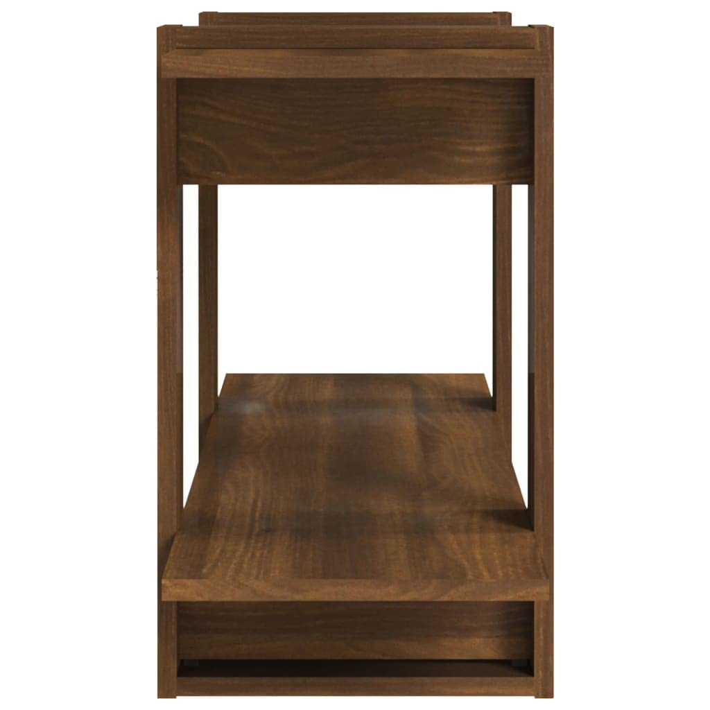 vidaXL Book Cabinet Brown Oak 39.4&quot;x11.8&quot;x20.1&quot; Engineered Wood